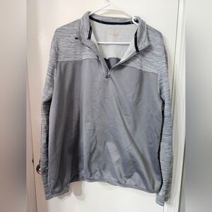 Tek Gear Men's Two-Tone Gray Lightweight Quarter Zip Medium Pullover Sweatshirt